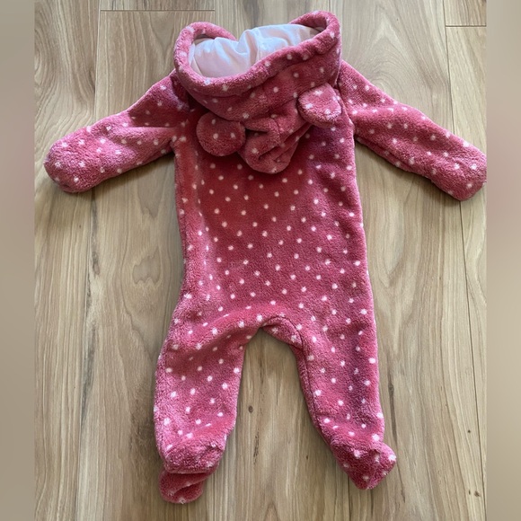 Disney Baby Zip Up Minnie Mouse Footed Onsie Size 0/3 Months - Picture 13 of 16